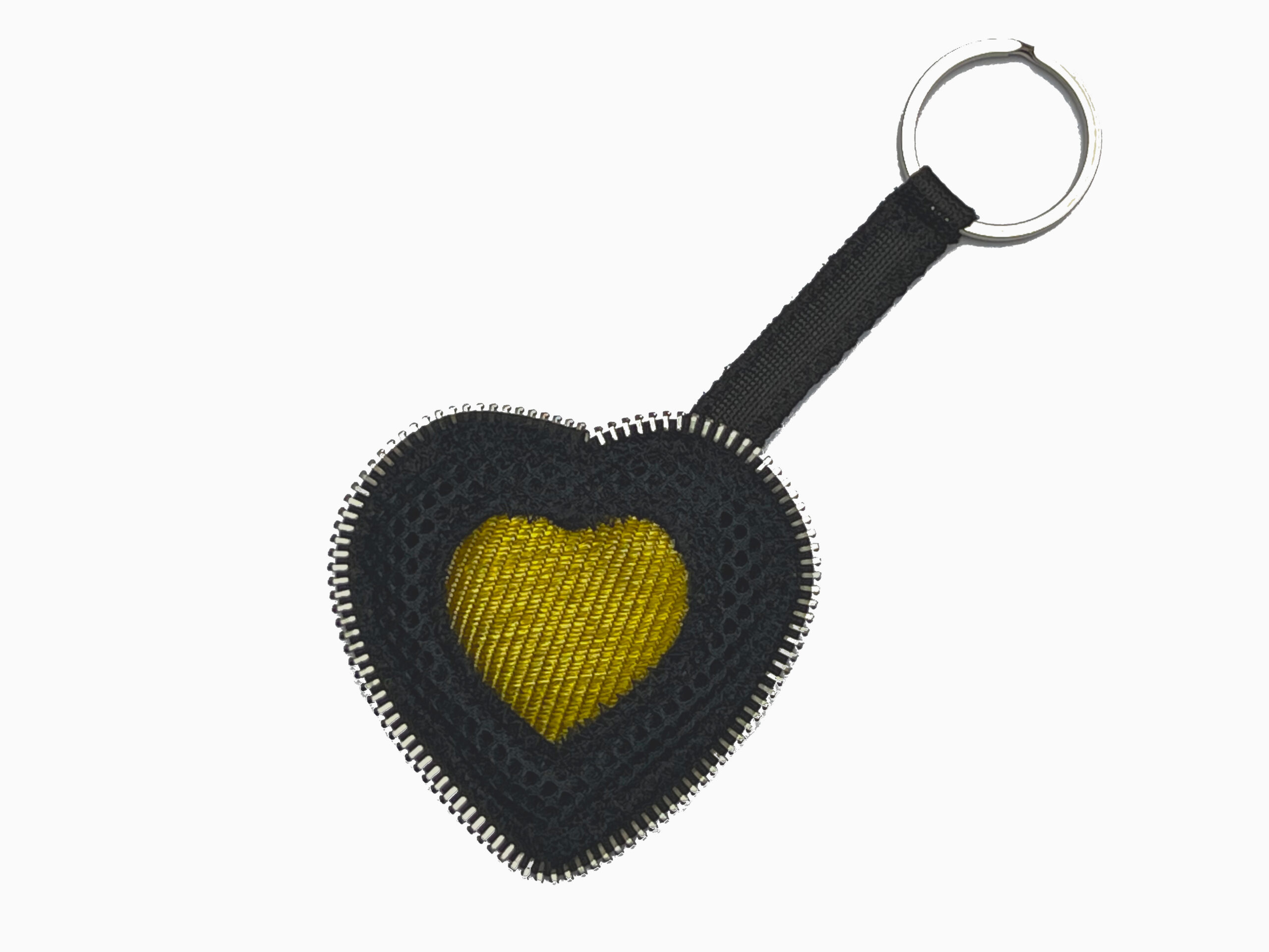 Yellow Heart Keyring