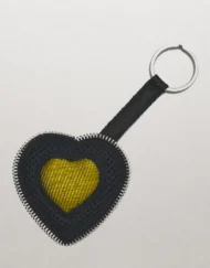 Yellow Heart Keyring
