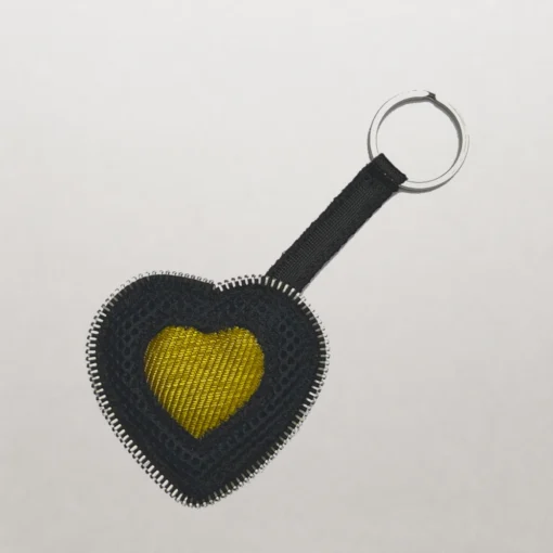 Yellow Heart Keyring
